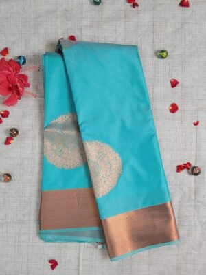Vasthrakala Ocean Mist Silk Saree