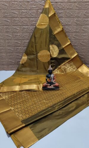 Vasthrakala Olive Royale – Gold Zari Silk Saree