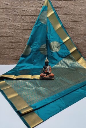 Vastrakala Royal Elegance with Golden Zari Border Saree