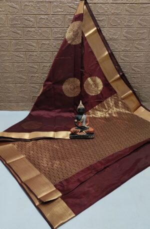 Vastrakala Maroon Majesty Zari Border