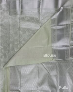 Vasthrakala Silver Zari Work Silk Saree