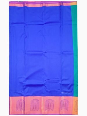 Royal Blue Green Copper Silk Saree